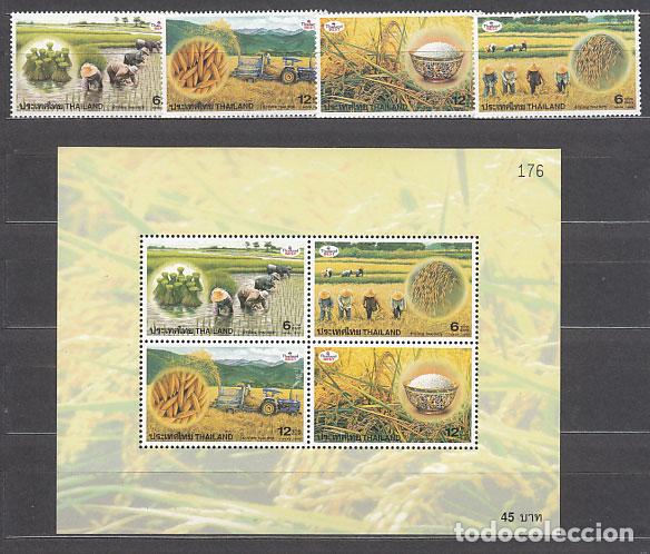 Briefmarken: Tailandia - Correo Yvert 1853/6+Hb 115 ** Mnh Arroz