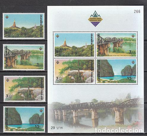 Briefmarken: Tailandia - Correo Yvert 2042/5 + Hb 170 ** Mnh Paisajes