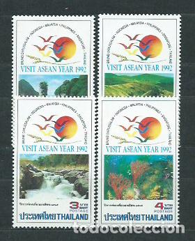 Briefmarken: Tailandia - Correo Yvert 1477/80 ** Mnh Paisajes