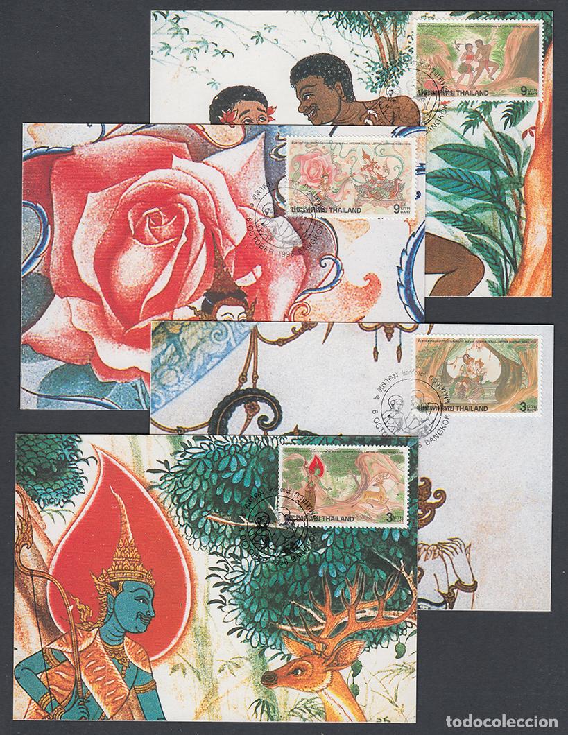 Selos: Tailandia Tarjetas M&aacute;ximas Yvert 1657/60 - Religion