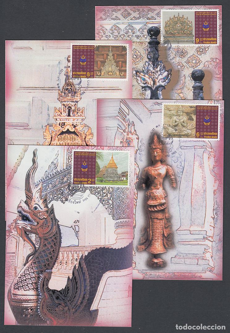 Selos: Tailandia Tarjetas M&aacute;ximas Yvert 1668/71 - Arquitectura