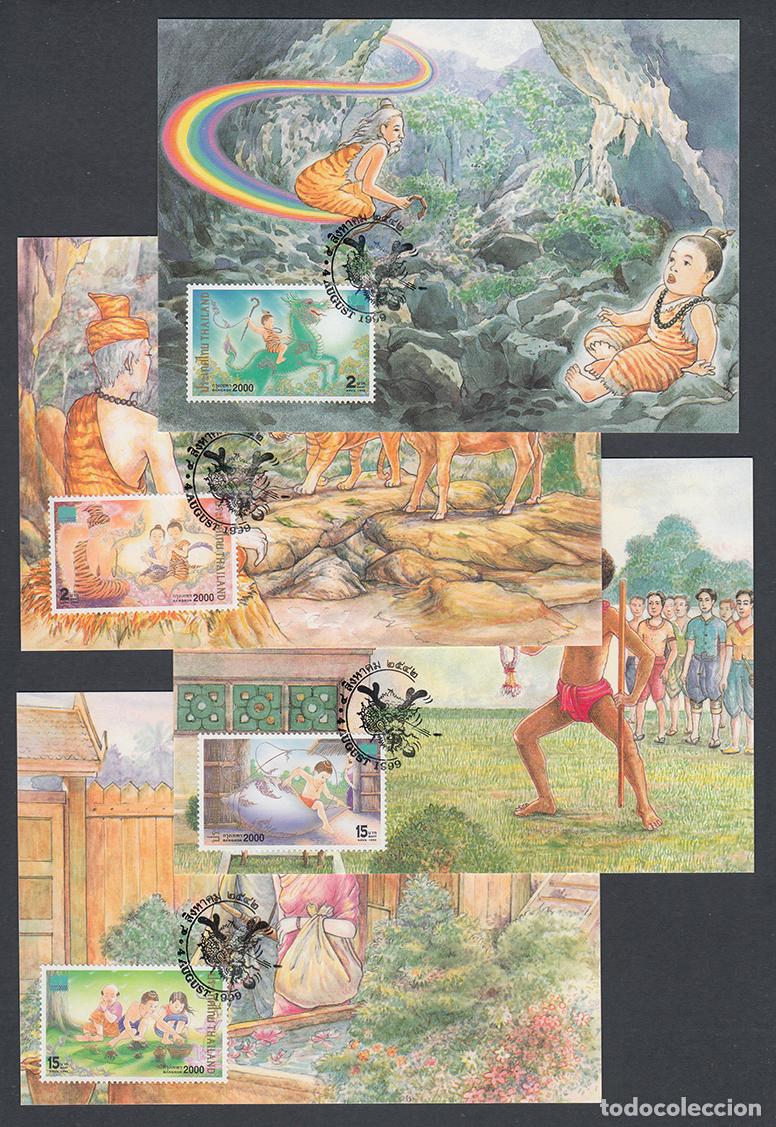 Selos: Tailandia Tarjetas M&aacute;ximas Yvert 1877/80 - historias religiosas