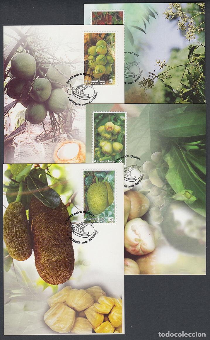 Selos: Tailandia Tarjetas M&aacute;ximas Yvert 2073/76 - Fruta Naturaleza
