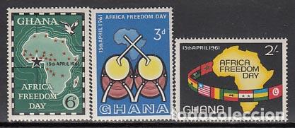 Selos: Ghana - Correo 1961 Yvert 85/7 ** Mnh
