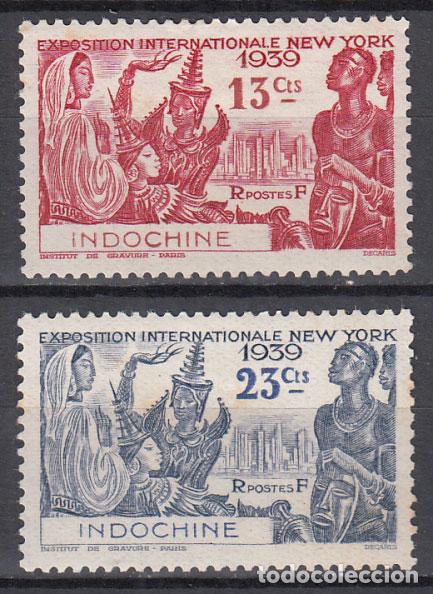 Selos: Indochina - Correo Yvert 203/4 * Mh Expo de Nueva York