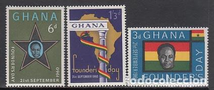 Selos: Ghana - Correo 1960 Yvert 79/81 ** Mnh