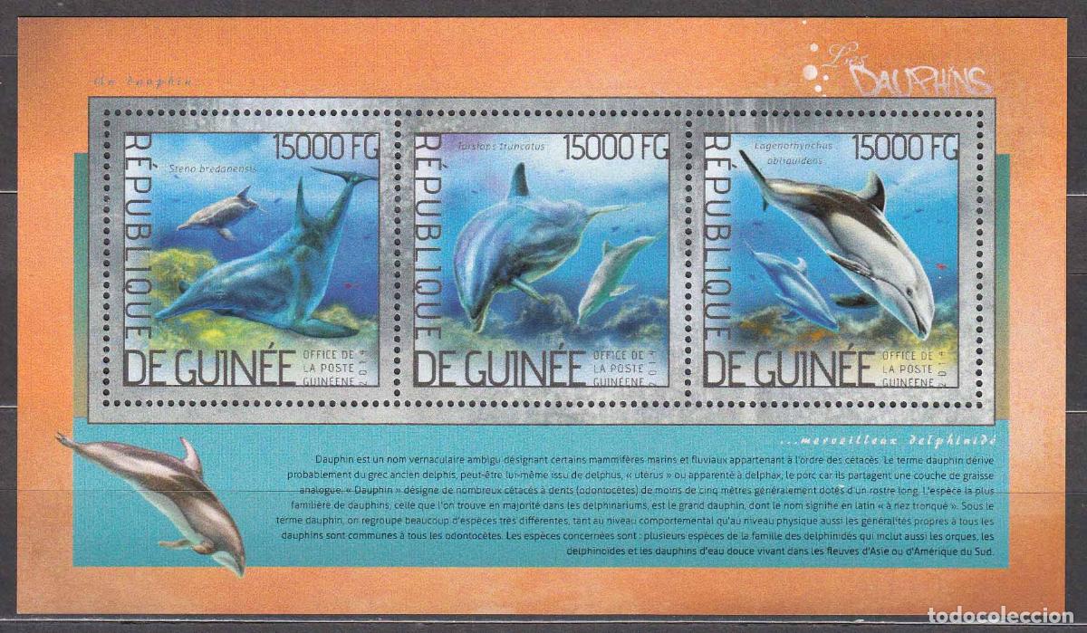 Selos: Guinea Republique - Correo Yvert 7076/78 ** Mnh Fauna Marina - Delfines