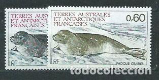 Selos: Tierras Australes - Correo Yvert 107/8 ** Mnh Fauna. Focas