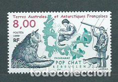 Briefmarken: Tierras Australes - Correo Yvert 242 ** Mnh Fauna. Gatos