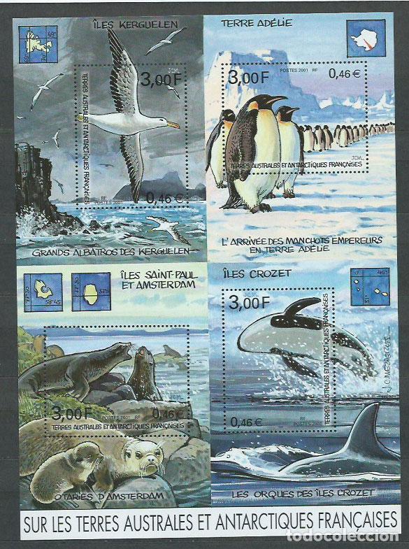 Briefmarken: Tierras Australes - Hojas Yvert 5 ** Mnh Fauna