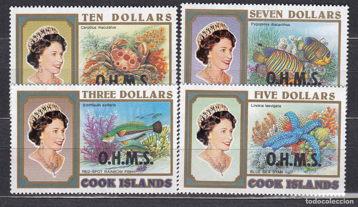 Briefmarken: Cook Servicio Yvert 66/69 ** Mnh Fauna Marina