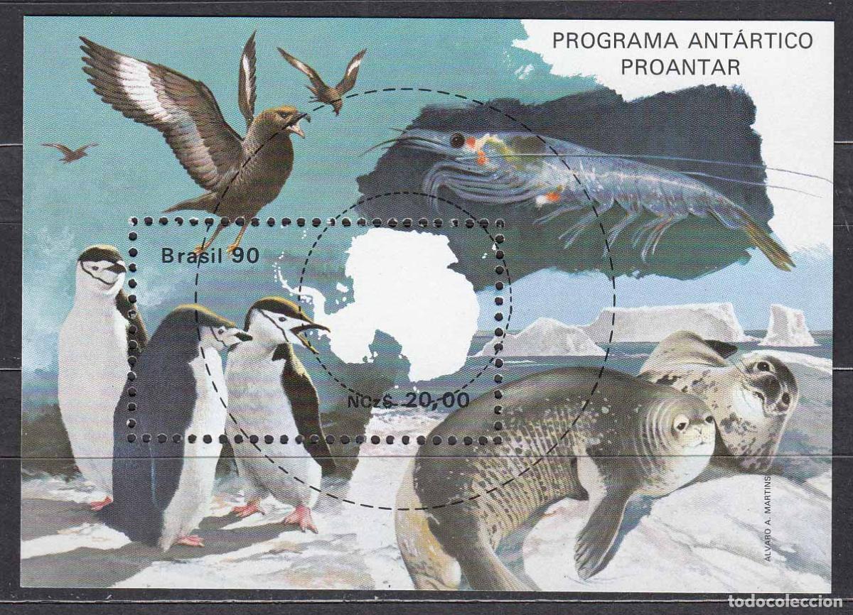 Briefmarken: Brasil - Hojas 1990 Yvert 81 ** Mnh Fauna Marina
