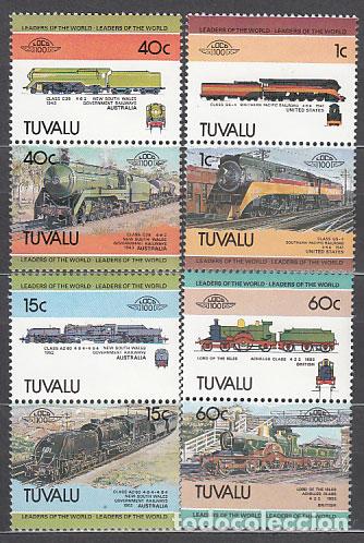 Briefmarken: Tuvalu - Correo Yvert 223/30 ** Mnh Trenes