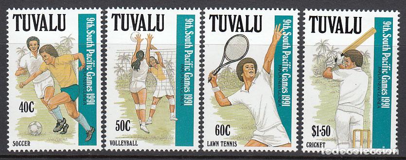 Briefmarken: Tuvalu - Correo Yvert 567/70 * Mh Deportes F&uacute;tbol