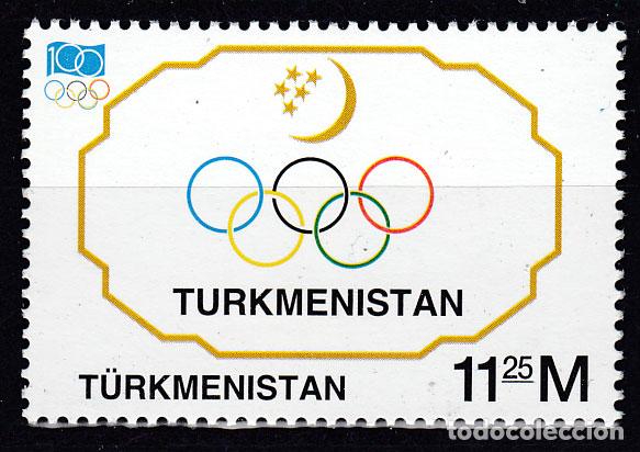Selos: Turkmenistan - Correo Yvert 55 ** Mnh Centenario del Comite Olimpico - Deporte