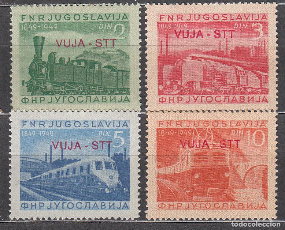 Sellos: Trieste Zona B Correo Yvert 17/20 ** Mnh Trenes