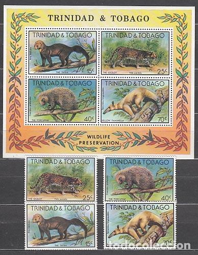 Sellos: Trinidad y Tobago - Correo Yvert 380/3+H,25 ** Mnh Fauna