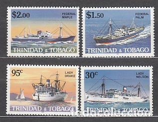 Sellos: Trinidad y Tobago - Correo Yvert 522/5 ** Mnh Barcos