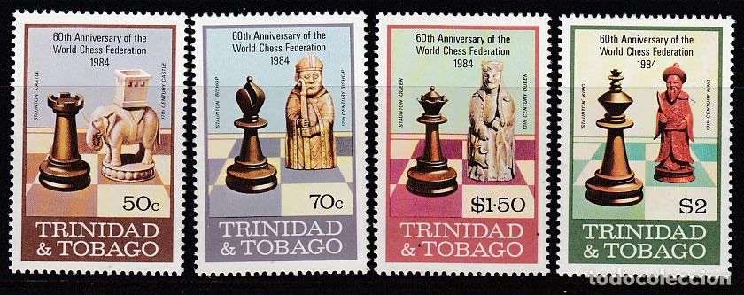 Sellos: Trinidad y Tobago - Correo Yvert 499/502 * Mh Ajedrez