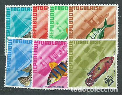 Sellos: Togo - Correo Yvert 515/9+A 63/4 ** Mnh Fauna peces