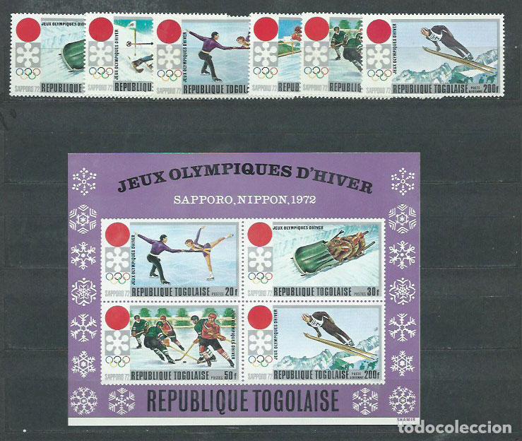 Sellos: Togo - Correo Yvert 722/6+A 167+H 56 ** Mnh Olimpiadas Saporo