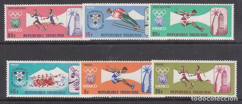 Selos: Togo - Correo Yvert 556/9+A 86/7 ** Mnh Olimpiadas de Grenoble