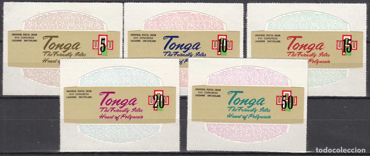 Briefmarken: Tonga - Correo Yvert 332/36 ** Mnh Centenario UPU