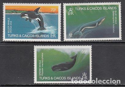 Sellos: Turk y Caicos - Correo Yvert 630/2 ** Mnh Fauna marina