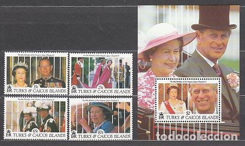 Sellos: Turk y Caicos - Correo Yvert 934/37+H,103 ** Mnh Princesa de Gales