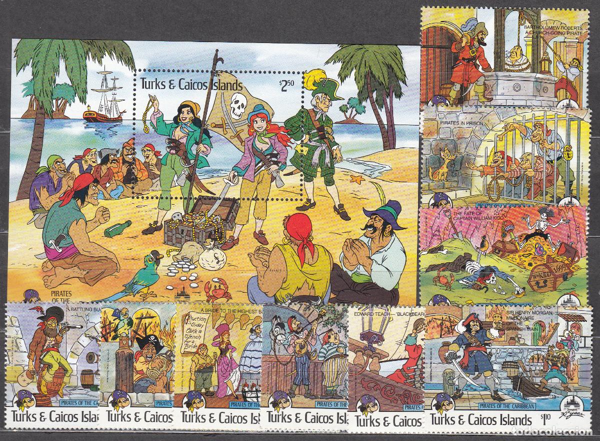 Sellos: Turk y Caicos Correo Yvert 749/57+H,66 ** Mnh Walt Disney