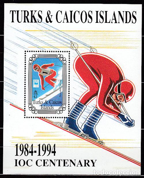 Selos: Turk y Caicos - Hojas Yvert 145 ** Mnh Deportes esqui