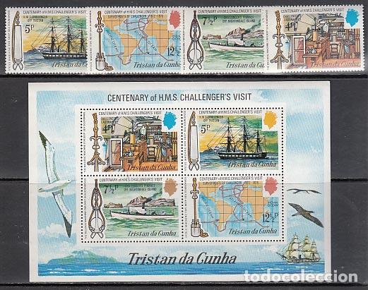 Selos: Tristan da Cunha - Correo Yvert 181/4+H 1 ** Mnh