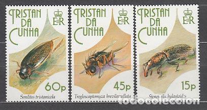 Francobolli: Tristan da Cunha - Correo Yvert 511/3 ** Mnh Fauna insectos