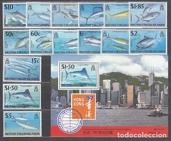 Francobolli: Virgenes - Correo Yvert 815/29+Hb 88 ** Mnh Fauna peces