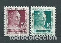 Selos: Wurtemberg - Correo Yvert 44/5 ** Mnh
