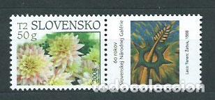 Selos: Eslovaquia - Correo 2008 Yvert 500 ** Mnh Flores