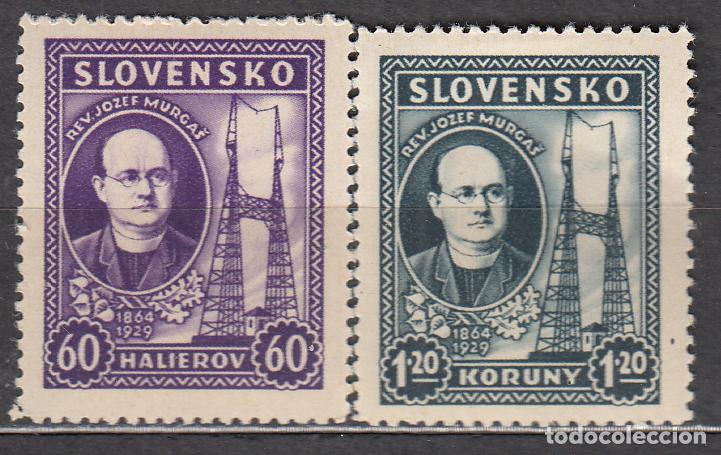 Selos: Eslovaquia - Correo 1939 Yvert 36/37 * Mh Josef Murgas - Personaje