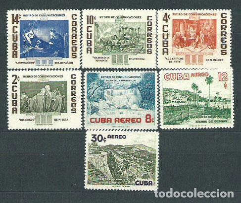 Selos: Cuba - Correo 1957 Yvert 450/3+A.153/5 * Mh