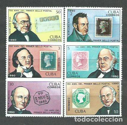 Selos: Cuba - Correo 1990 Yvert 3024/9 ** Mnh Rowland Hill