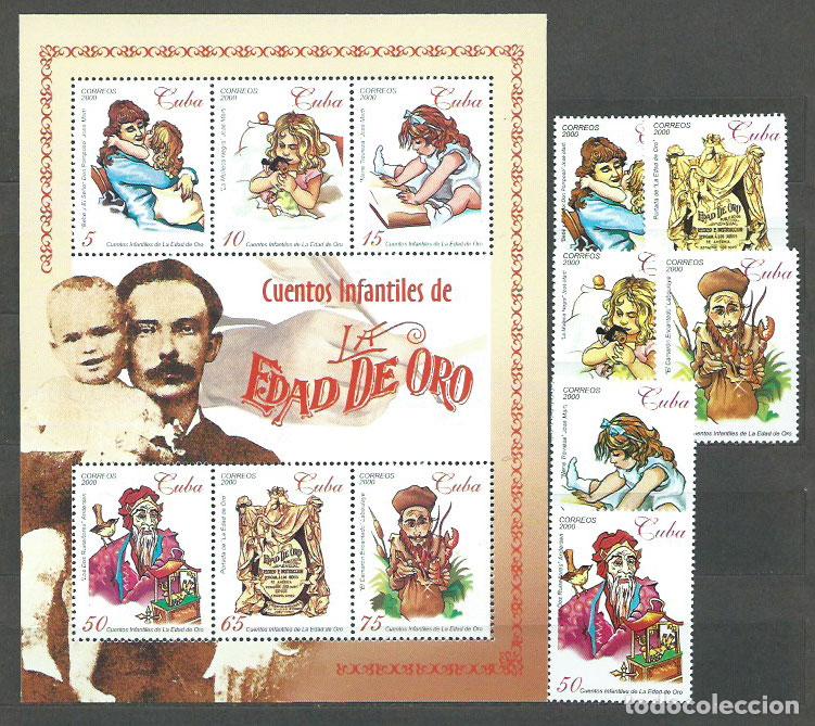 Stamps: Cuba - Correo 2000 Yvert 3876/81+H.162 ** Mnh Cuentos infantiles