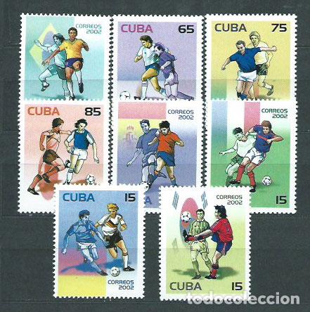 Stamps: Cuba - Correo 2002 Yvert 3996/4003 ** Mnh Deportes f&uacute;tbol