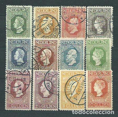 Francobolli: Holanda - Correo 1912 Yvert 82/93 usado