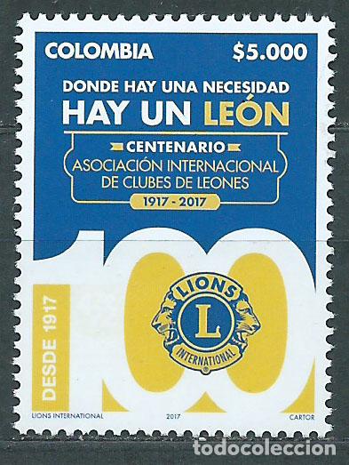 Francobolli: Colombia Correo 2017 Yvert 1848 ** Mnh Lions