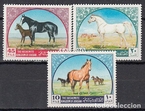 Sellos: Jordania Correo 1969 Yvert 583/85 ** Mnh Fauna Caballos