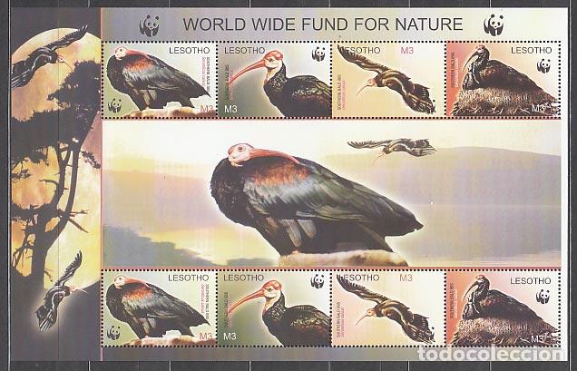Sellos: Lesotho - Correo Yvert 1785/8 Hojita ** Mnh Fauna aves