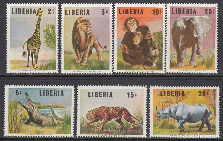 Briefmarken: Liberia - Correo 1966 Yvert 429/35 ** Mnh Fauna Salvaje