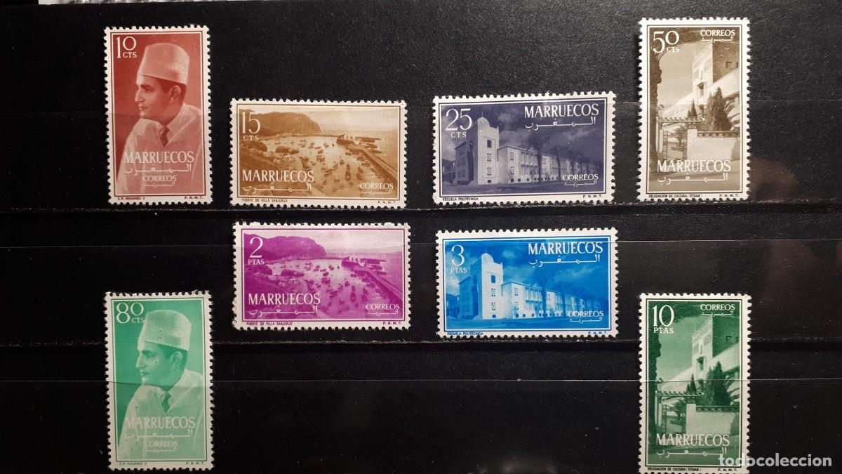 Sellos: MARRUECOS, zona norte . A&Ntilde;O 1956. *. EDIFIL 1/8