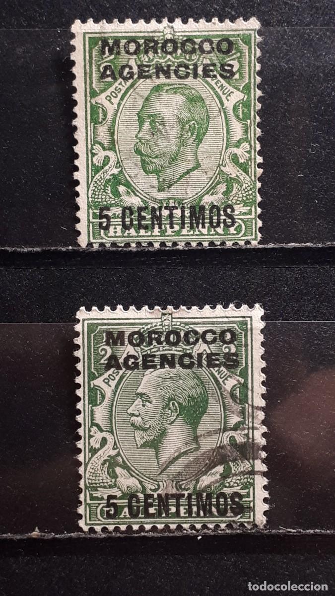 Sellos: MARRUECOS,- Ingl&eacute;s . A&Ntilde;O 1912. &deg;. YVERT 35, 38