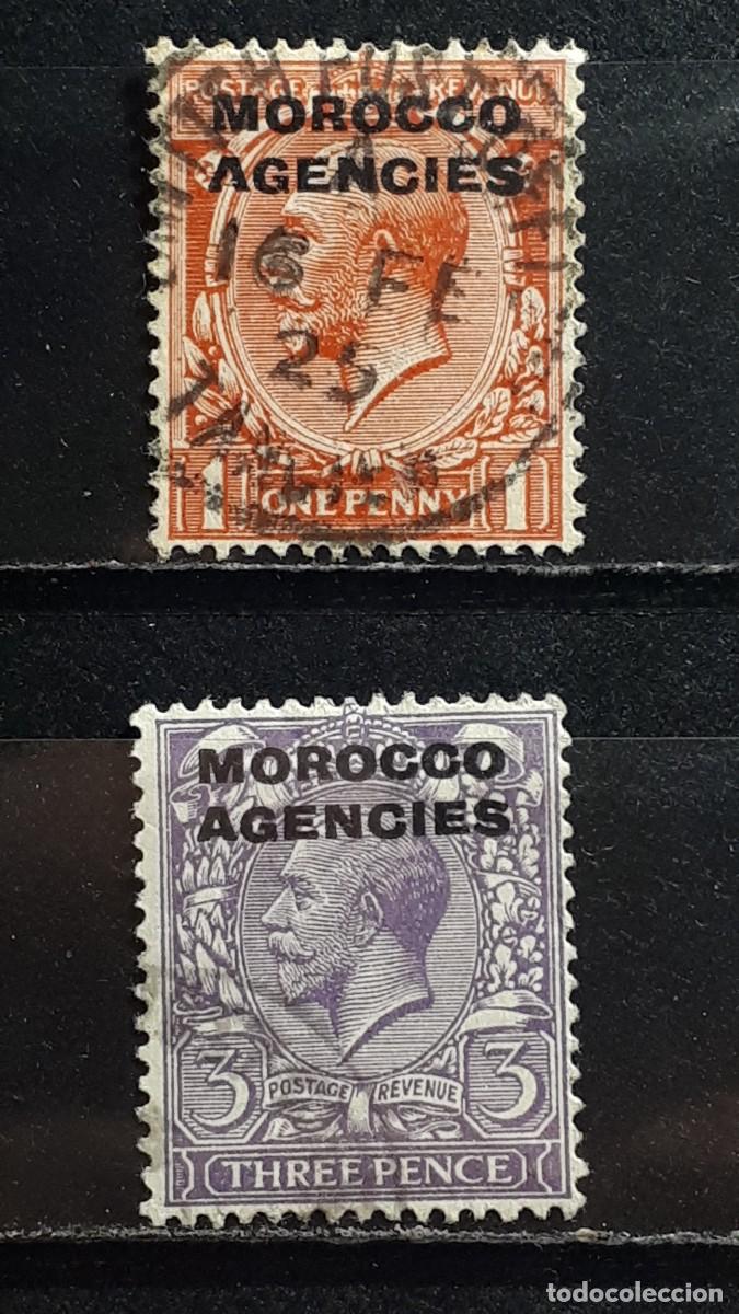 Sellos: MARRUECOS, zona francesa II. A&ntilde;o 1914. &deg;. YVERT 9, 12.