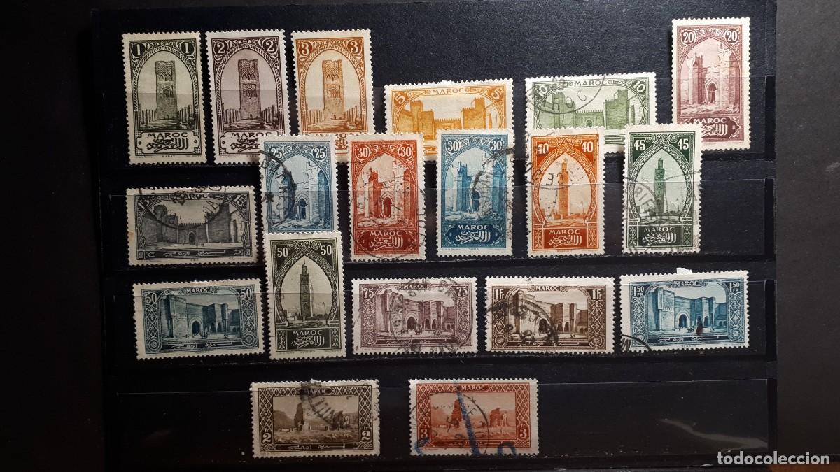 Sellos: MARRUECOS. A&Ntilde;O 1923-7. &deg;. YVERT 98/113, 115/6, 119/21
